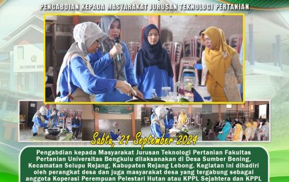 Training on Improving the Processing of Avocado Products in Sumber Bening Village, Rejang Lebong