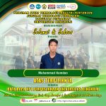 Muhammad Hamdan, a student of the Department of Agricultural Technology, was selected as a Reading Ambassador of the UPT Library of the University of Bengkulu