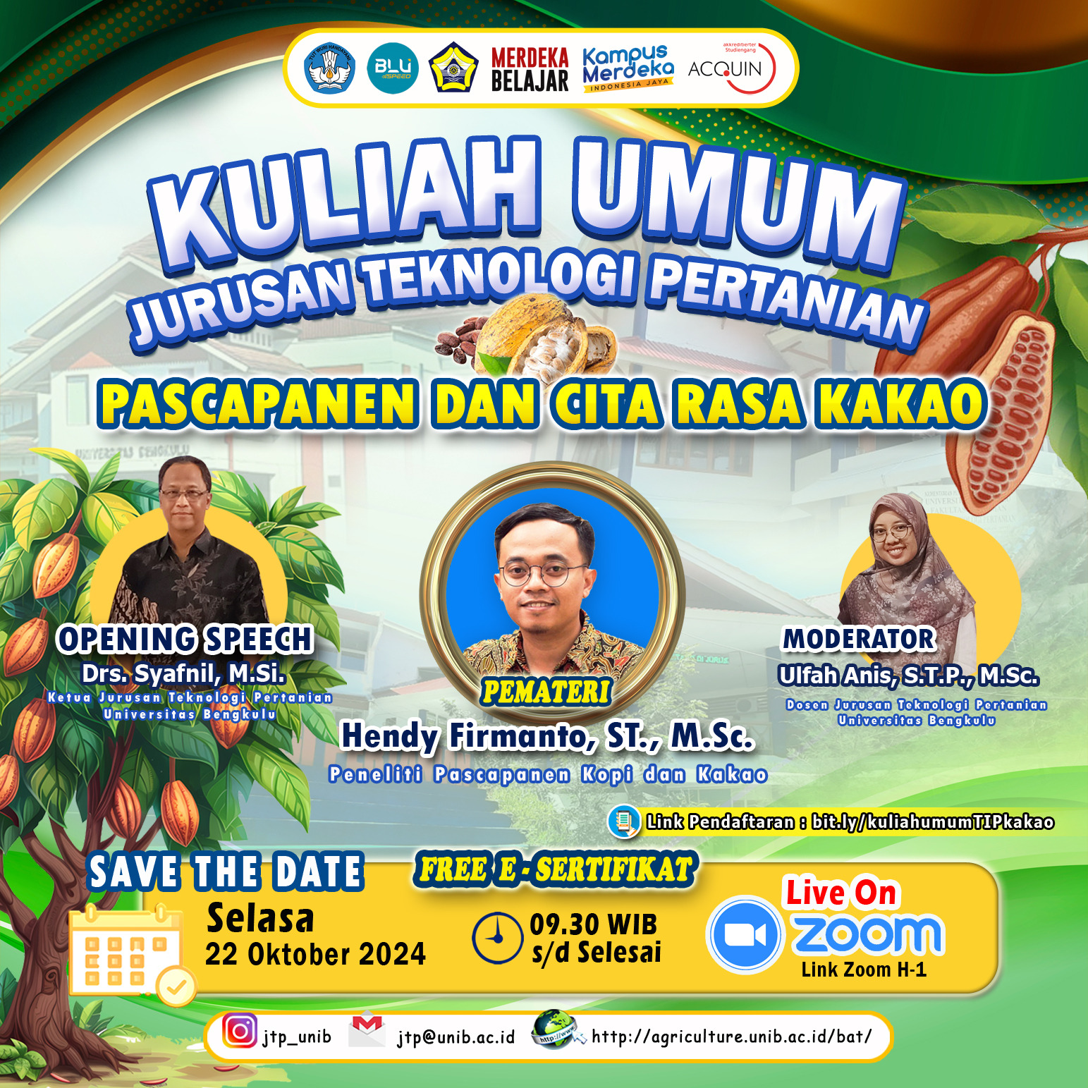 Public Lecture of The Department of Agricultural Technology Public Lecture of The Department of Agricultural Technology