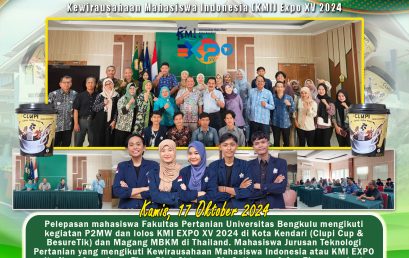 Clupi Cup TEAM, participated in the release of students of the Faculty of Agriculture, University of Bengkulu in the KMI EXPO XV 2024 activity in Kendari City