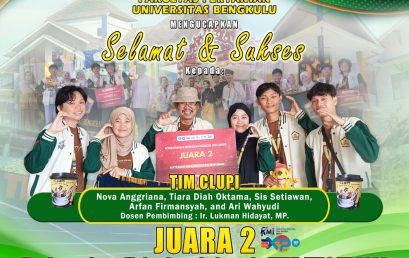 Nova, Tiara, Sis, Arfan, and Ari, Students of the Department of Agricultural Technology Won 2nd Place at KMI EXPO XV 2024 in the Food and Beverage Category