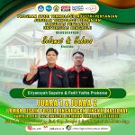 Fadil Yudha Prakarsa and Eriyansyah Saputra, Students of the Department of Agricultural Technology 1st and 2nd Place in the KAMPALA Event 2024 National Level Environmental Poster Competition, Faculty of Agriculture, University of Bengkulu