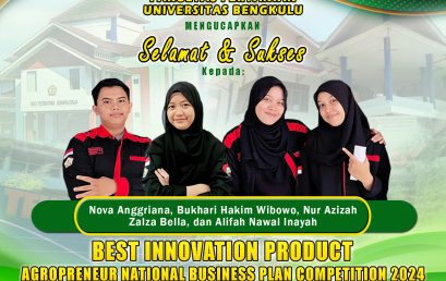 Nova Anggriana and Team, Students of the Department of Agricultural Technology Win the Best Innovative Product at the AGROPRENEUR National Business Plan Competition 2024