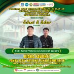 Fadil Yudha Prakarsa and Eriyansyah Saputra, Students of the Department of Agricultural Technology Won the Favorite Champion of the National Essay Competition of the Rafflesia Media UKM Journalism Week FKIP KBM University of Bengkulu