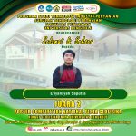 Eriyansyah Saputra, Student of the Department of Agricultural Technology, Won 2nd Place in the National Poster Competition of FESTA Geophysics HIMAGF FMIPA University of Bengkulu