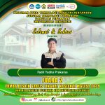 Fadil Yudha Prakarsa, Student of the Department of Agricultural Technology, won 2nd place in the MGFEST 2024 National Level Graphic Design Competition for MGC UKM, Faculty of Agriculture, KBM, University of Bengkulu