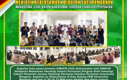 Iftar with HIMATIN, Attended by Students, Alumni and Lecturers of the Department of Agricultural Technology, University of Bengkulu