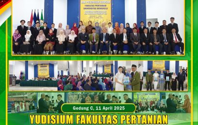 Yudisium of the Faculty of Agriculture, University of Bengkulu Period 109, Agricultural Industrial Technology Study Program Adds 22 Best Graduates