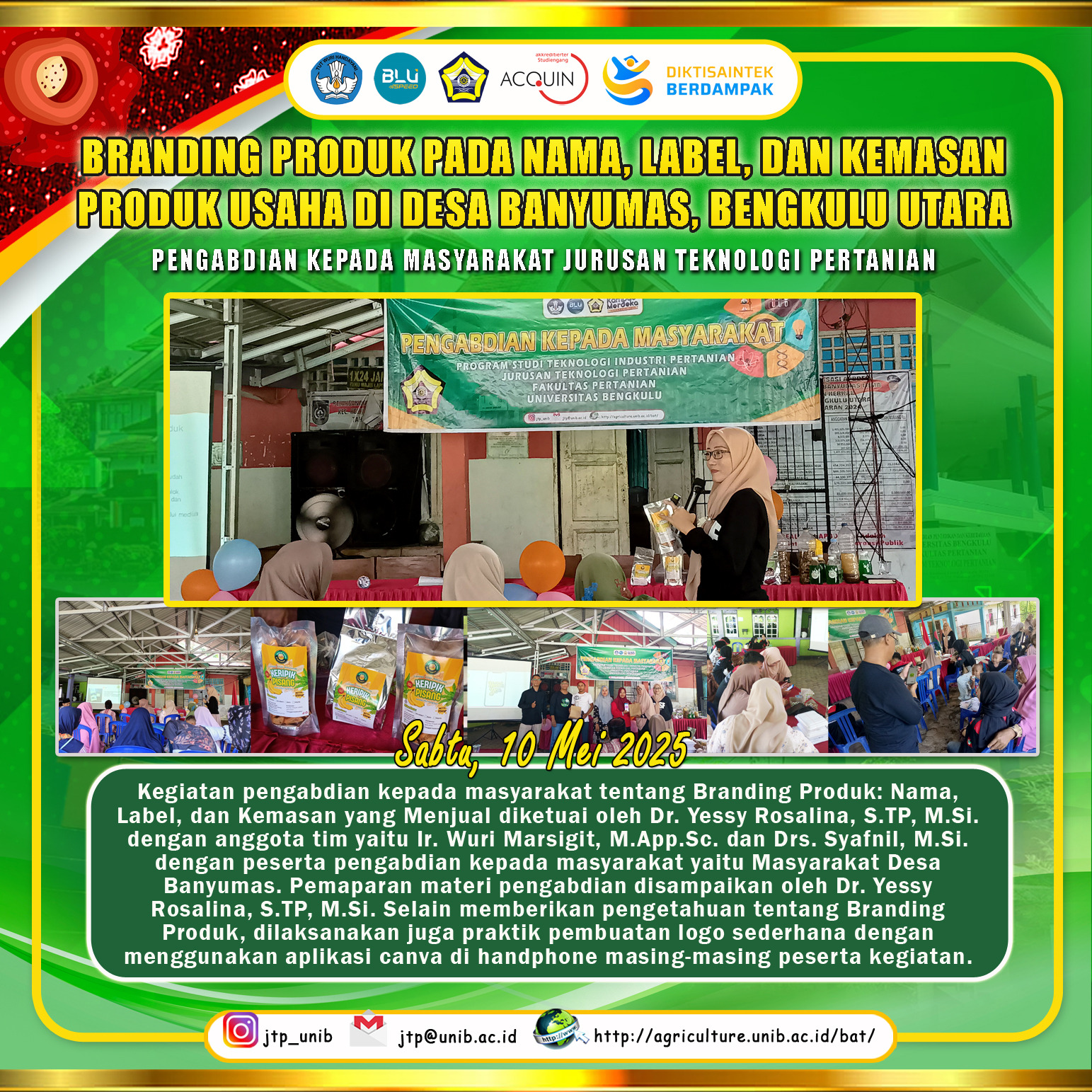 Product Branding on Business Product Names, Labels, and Packaging in Banyumas Village, Kerkap District, North Bengkulu Product Branding on Business Product Names, Labels, and Packaging in Banyumas Village, Kerkap District, North Bengkulu