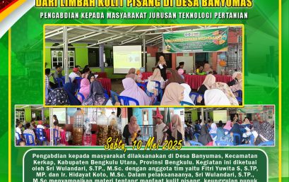 Training on Making Liquid Organic Fertilizer from Banana Peel Waste in Banyumas Village, Kerkap District, North Bengkulu