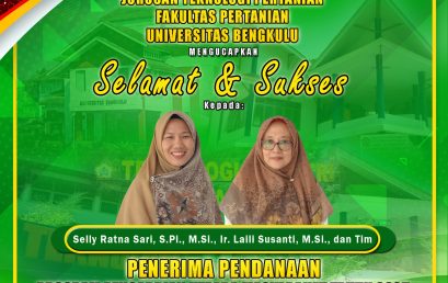 Selly Ratna Sari and Laili Susanti, Lecturers of the Department of Agricultural Technology, University of Bengkulu Passed the Receipt of DRTPM Funding for the Community Service Program in 2025