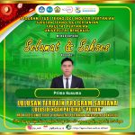 Prima Kusuma, a Student from the Department of Agricultural Technology, Become the Best Graduates of the Undergraduate Program at the Yudisium Period 110 of the Faculty of Agriculture