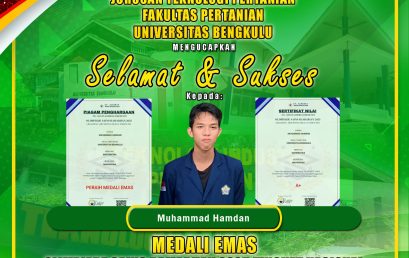 Muhammad Hamdan, a student majoring in Agricultural Technology won a gold medal in mathematics at the 2025 Ramadan Science Olympiad at the National Level