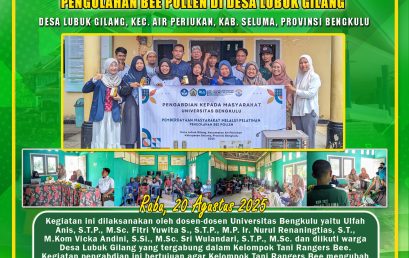Community Empowerment Through Bee Pollen Processing Training in Lubuk Gilang Village, Seluma Regency, Bengkulu Province