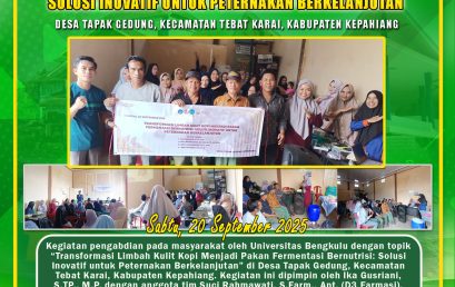 Transformation of Coffee Husk Waste into Fermented Feed: Innovative Solutions for Sustainable Farming in Tapak Gedung Village, Kepahiang Regency