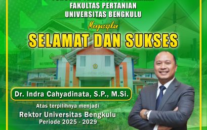 Dr. Indra Cahyadinata, S.P., M.Si. Elected as Rector of the University of Bengkulu for the 2025–2029 Period