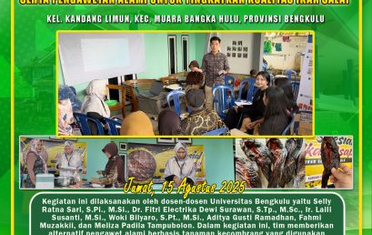 Technology Transfer and Teaching of the Natural Processing and Preservation Industry to Improve the Quality of Bengkulu’s Typical Smoked Fish
