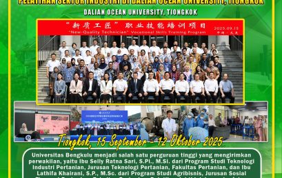 Lecturer of the Department of Agricultural Technology, University of Bengkulu Participates in Industrial Sector Training at Dalian Ocean University, China