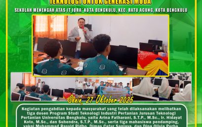 Team of Agricultural Industrial Technology Lecturers and Students Carry Out Sustainable Agriculture Socialization at Iqra’ IT High School, Bengkulu City