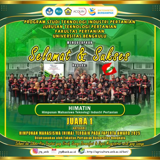 HIMATIN became the Best Student Association and won 1st place in the 2025 FAPERTA Award