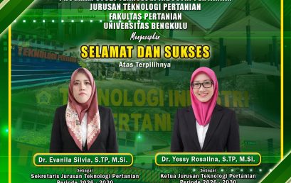 Dr. Yessy Rosalina, S.TP, M.Si. and Dr. Evanila Silvia, S.TP, M.Si. Elected as Chair and Secretary of the Department of Agricultural Technology, Faculty of Agriculture, University of Bengkulu for the period of 2026 – 2030