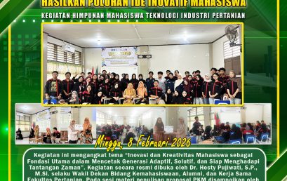 PKM HIMATIN 2026 Proposal Writing Workshop Activities, Producing Dozens of Innovative Ideas for Students of the Department of Agricultural Technology