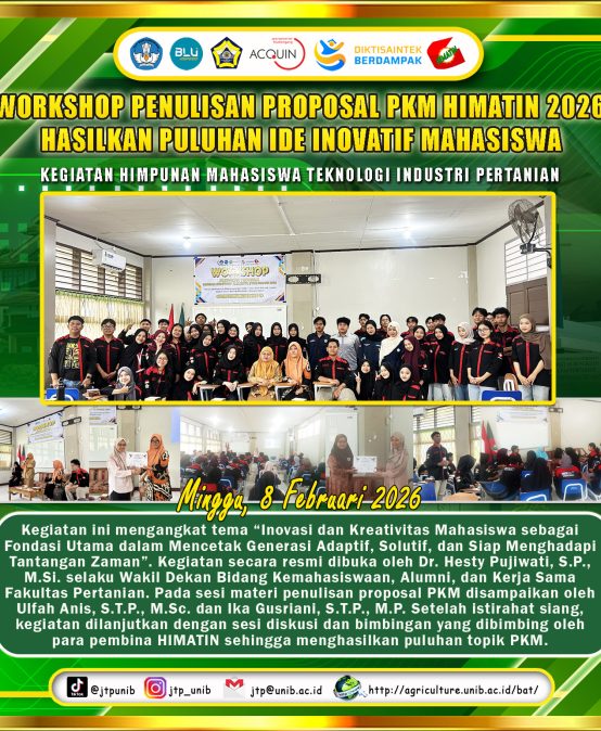PKM HIMATIN 2026 Proposal Writing Workshop Activities, Producing Dozens of Innovative Ideas for Students of the Department of Agricultural Technology