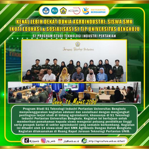 Getting to Know the World of Agroindustry Closely, Vocational School Students Participate in the Socialization of S1 TIP University of Bengkulu