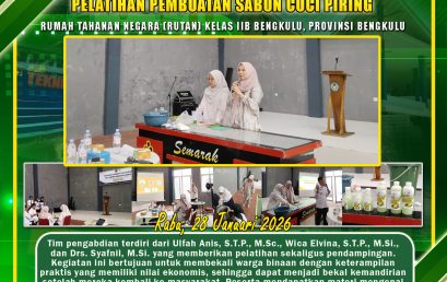 UNIB Agricultural Industrial Technology Lecturer Holds Dish Soap Making Training for Residents of Bengkulu Prison