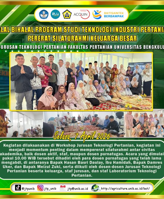 Halal Bihalal Agricultural Industrial Technology Study Program UNIB Strengthens Big Family Friendship