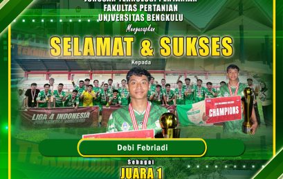 Debi Febriadi, Agricultural Industry Technology Student of UNIB, Won 1st Place in Bengkulu 4 League and Advances to the National Level