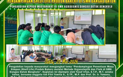 UNIB TIP Lecturer Provides Shelf-Life Assistance for Bakery Products at SMK Dangau Datuk Bengkulu