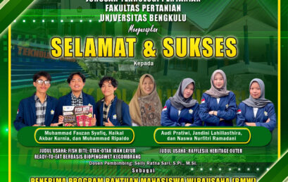 Audi Pratiwi and Muhammad Fauzan Syafiq Lead Two Teams of Agricultural Industrial Technology Students to Pass the 2026 Entrepreneurial Student Assistance Program (BMW) at the University of Bengkulu