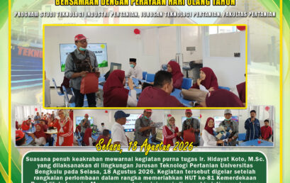 Ir. Hidayat Koto, M.Sc.’s Retirement Was Held Warmly in Conjunction with the Birthday Celebration