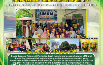 Lecturer of the Department of Agricultural Technology UNIB Encourages MSMEs Royal Banana Caramel Enggano to Upgrade