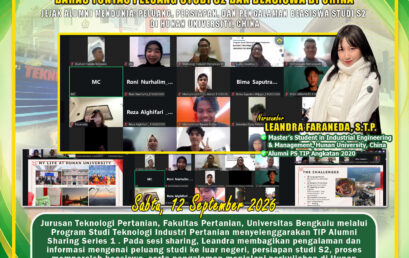Department of Agricultural Technology, University of Bengkulu Holds TIP Alumni Sharing Series 1, Discusses S2 Study Opportunities and Scholarships in China
