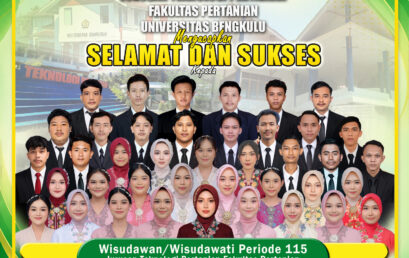 University of Bengkulu Holds Graduation for Period 115, Agricultural Industry Technology Study Program Adds 40 Best Graduates