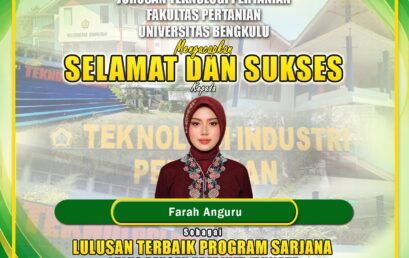 Farah Anguru, a student majoring in Agricultural Technology Becomes the Best Graduate of the Undergraduate Program at the Judiciary for the 115th Period of the Faculty of Agriculture