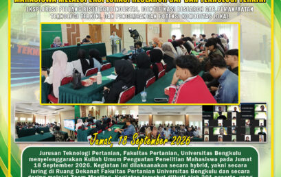 Public Lecture of the Department of Agricultural Technology Strengthens Student Research through Exploration of Research Gaps and Latest Technologies