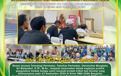Turning Palm Waste into Value-Added Products, UNIB TIP Lecturers Provide Briquette Making Training