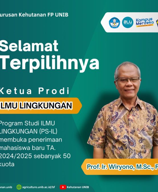 Prof. Wiryono has been elected as the Leader of the Environmental Science Program for 2024-2028