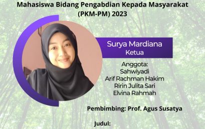 The Forestry students of FP UNIB managed to get funds for the PKM-PM 2023 program, Kemenristekdikti.