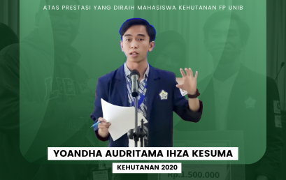 Outstanding Achievement of Forestry Students of the University of Bengkulu: Yoandha Audritama Ihza Kesuma in the Indonesian Student Debate Competition.