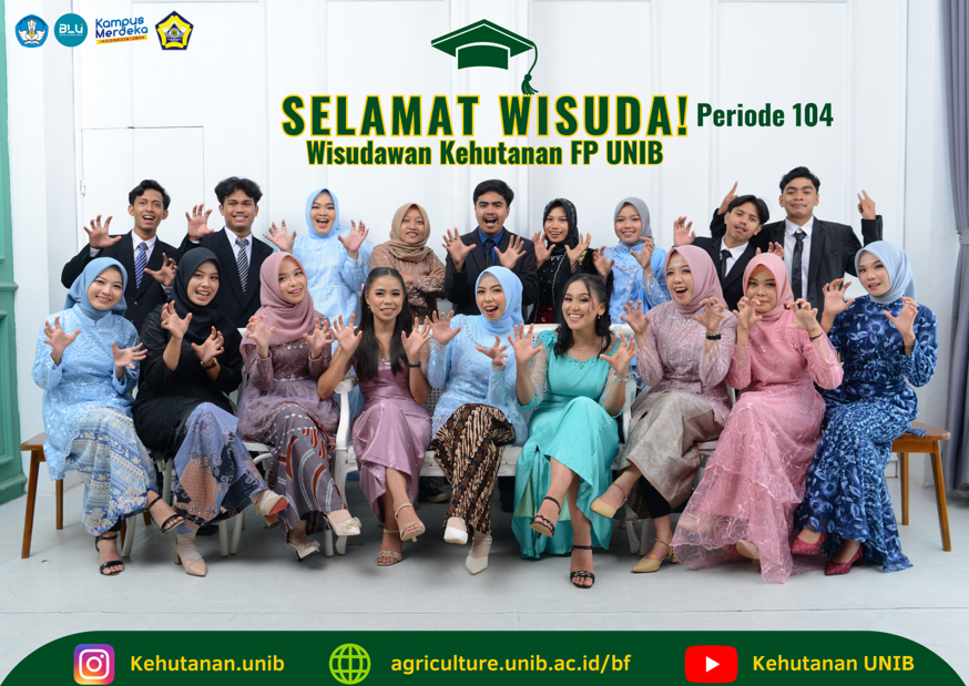 19 Forestry Department graduates were awarded degrees at the UNIB GSG Building.