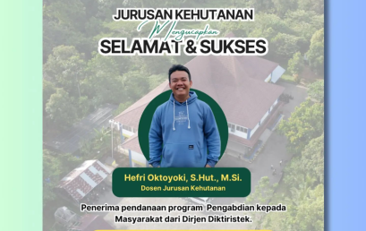 The Lecturer of Forestry Department Secures Community Service Program Funding from Dirjen Diktiristek