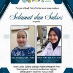 Lecturer of the Fisheries Science Study Program and Fisheries Laboratory Assistant passed the selection for the 2025 Ministry of Higher Education, Science, and Technology’s English Skills Improvement Program