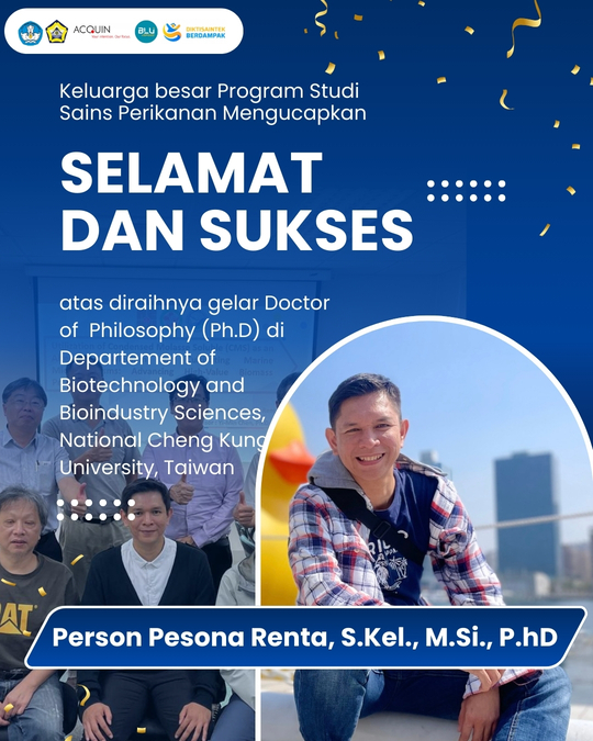 International Milestone: Person Pesona Renta, S.Kel., M.Si., P.hD Earns Doctoral Degree from National Cheng Kung University, Taiwan