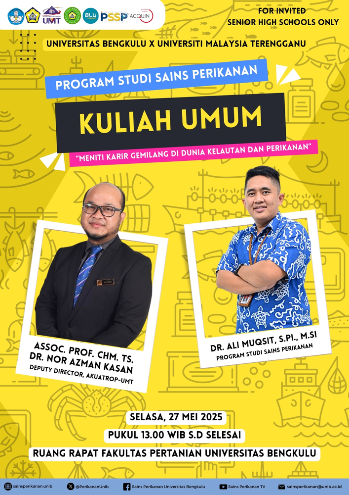 UNIB and UMT Join Forces for Public Lecture: Inspiring the Next Generation of Marine and Fisheries Professionals