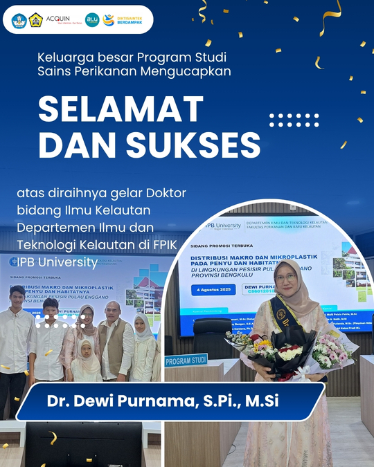 Academic Excellence: Dr. Dewi Purnama, S.Pi., M.Si. Earns Doctoral Degree from IPB University Academic Excellence: Dr. Dewi Purnama, S.Pi., M.Si. Earns Doctoral Degree from IPB University