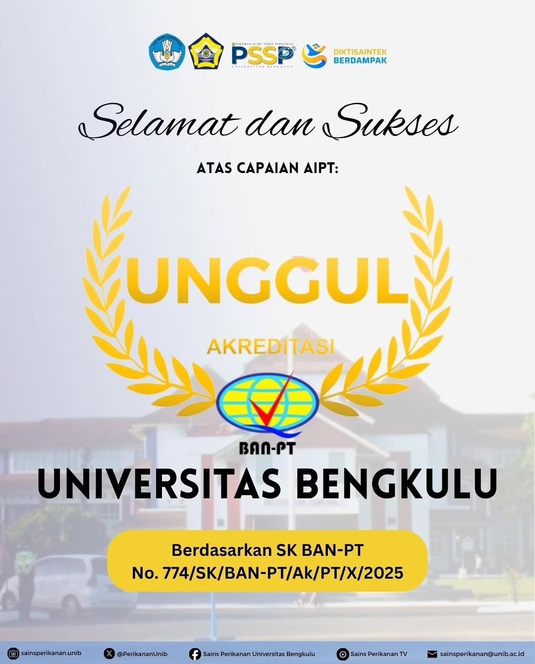 A New Milestone: University of Bengkulu Achieves Prestigious “Unggul” Institutional Accreditation Status